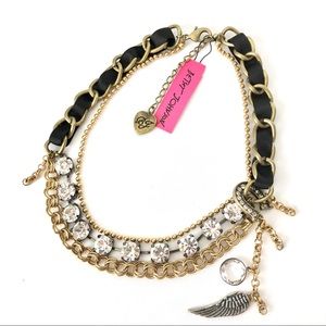 Betsey Johnson Wing/Horseshoe Chunky Necklace HTF/Rare!